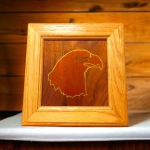 Exclusive handmade Eagle portrait/signed on back/made in West Virginia